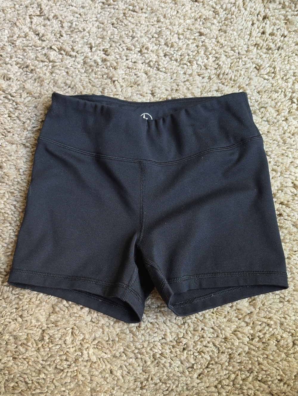 Girl's Size 10, 90 Degree By Reflex Black Bike Shorts - High Waist